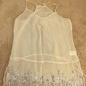 Sheer Silk Vintage Tank Top - Small